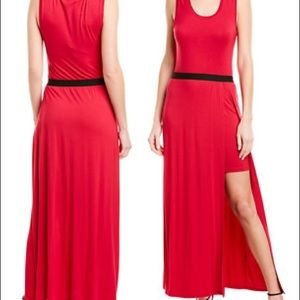 BCBGMaxazria Red Twofer Maxi Dress “M” MSRP $150